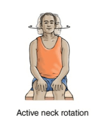 active neck rotation exercise foneck strain rehabilitation