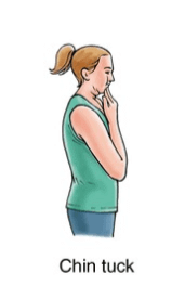 chin tuck exercises for neck strain rehabilitation