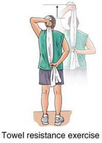 Towel resistance exercise