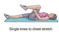 single knee to chest stretch